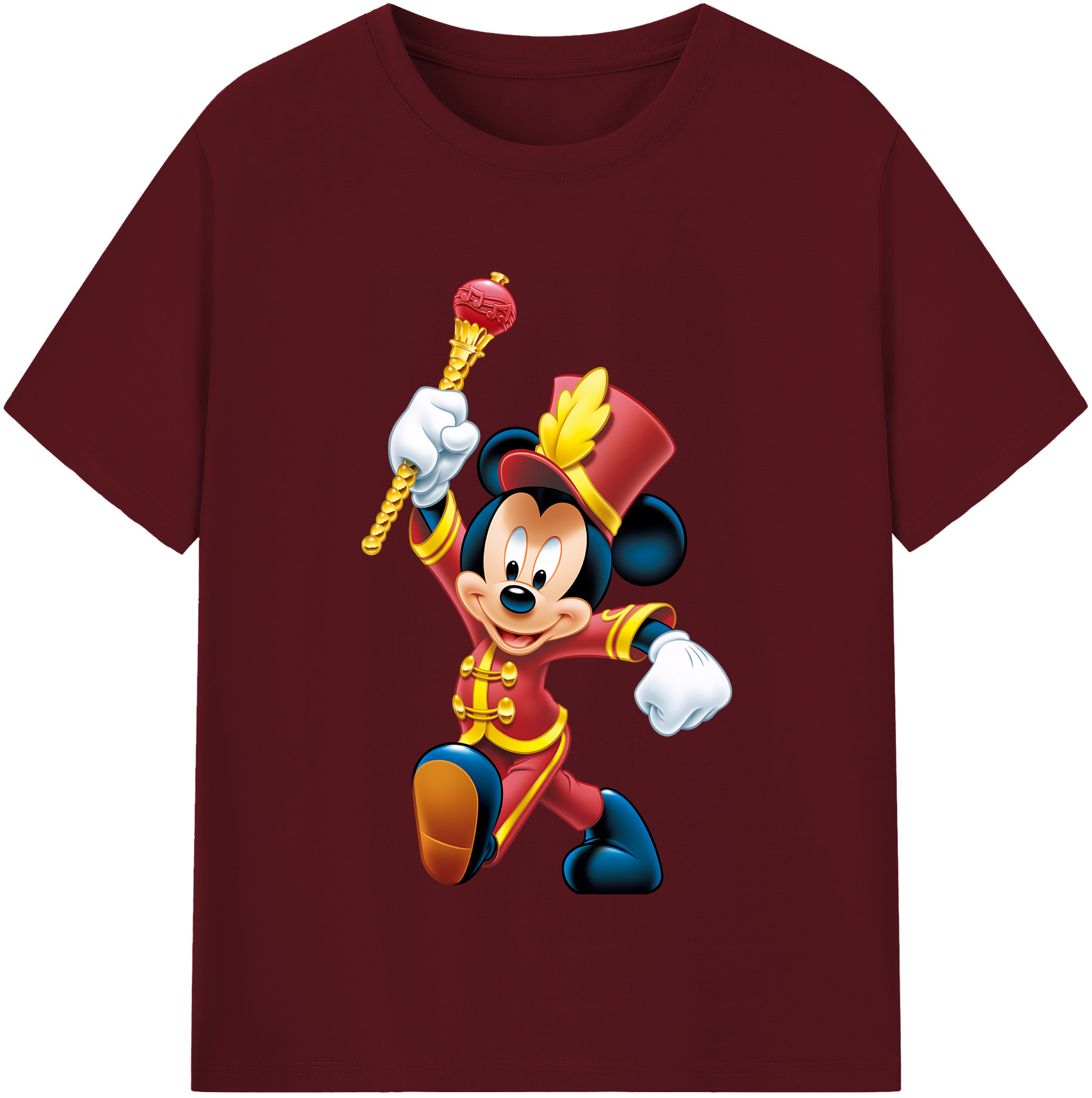 （画像用） ミッキーマウス Mickey Mouse 綿100％半袖Tシャツ（フロントプリント）